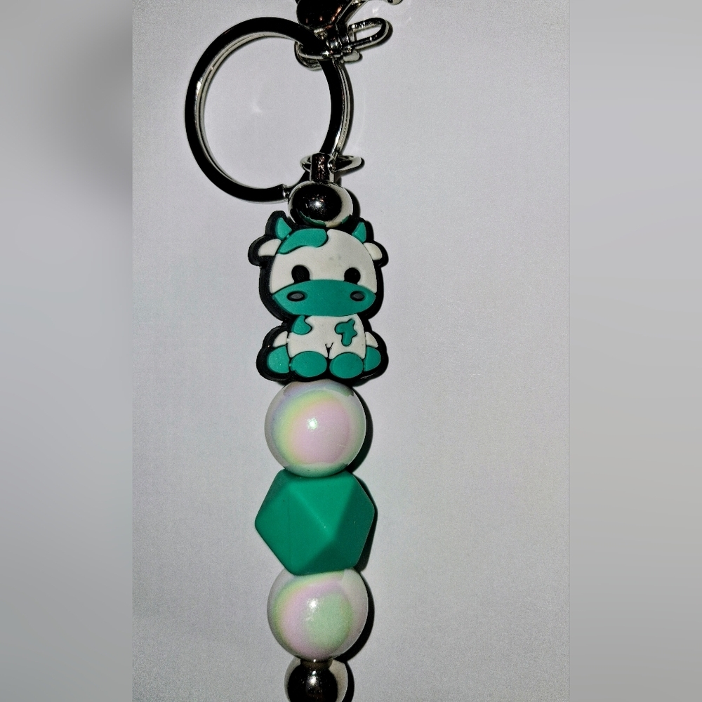💚 TURQUOISE COW - BAG CLIP